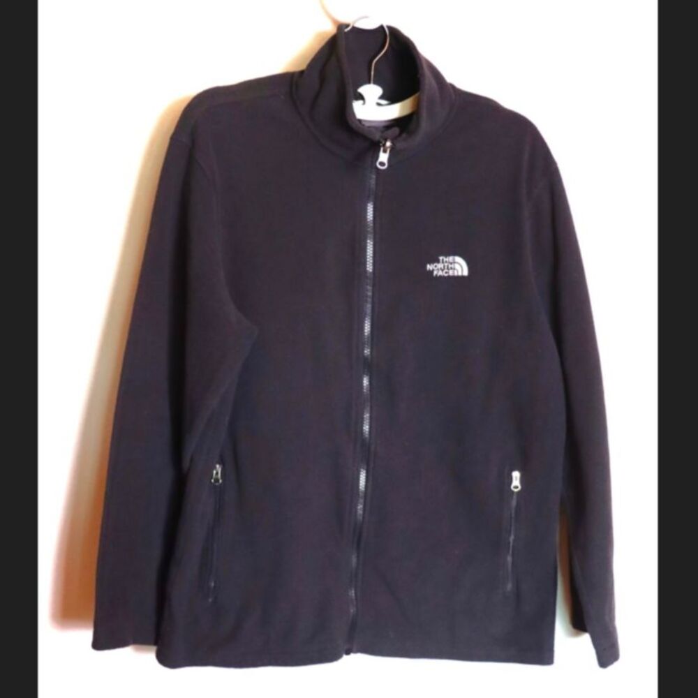 The North Face Men’s Medium Black Fleece Jacket Full Zip Lightweight